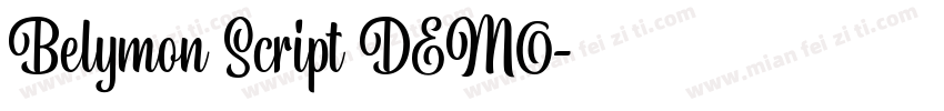 Belymon Script DEMO字体转换